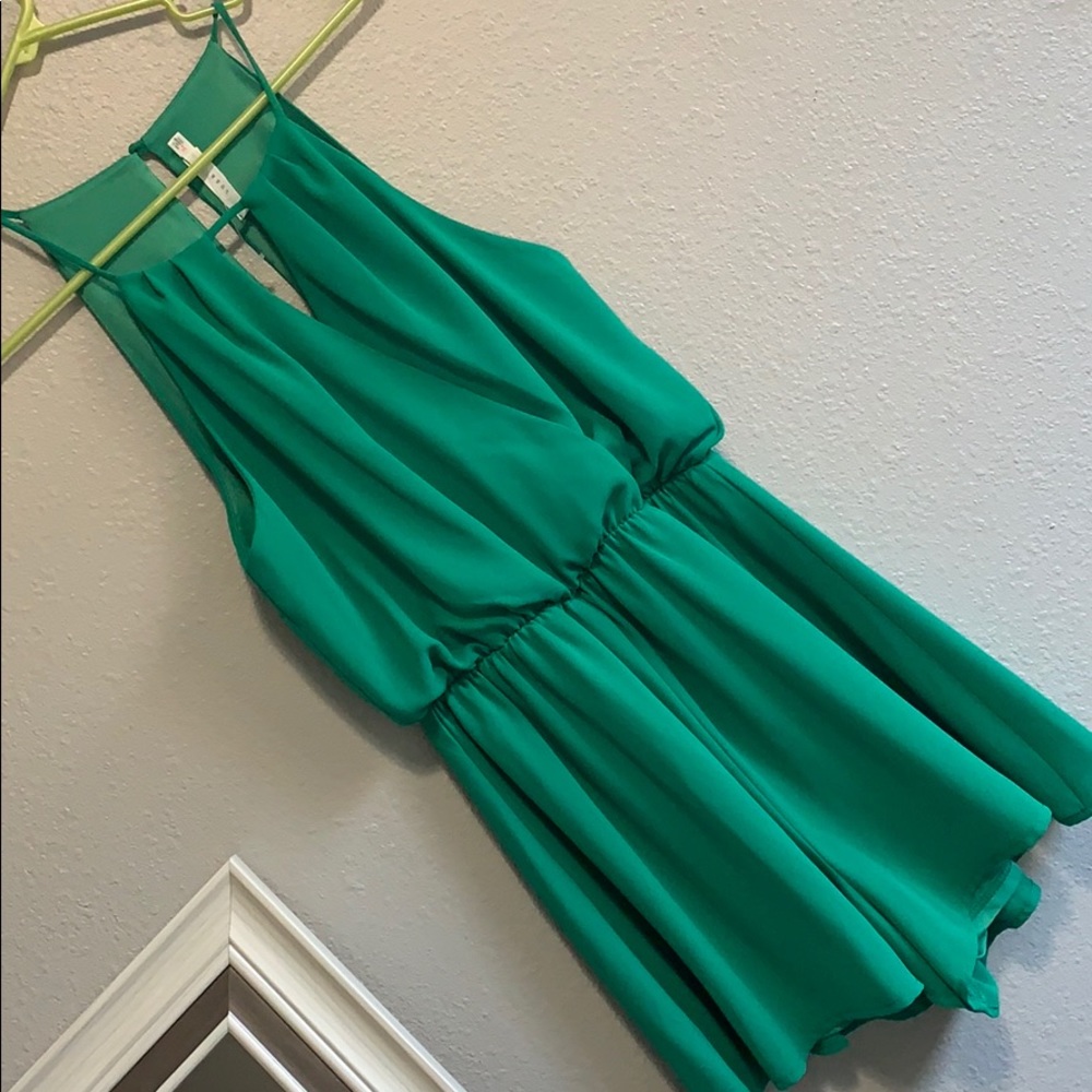 BNWT Green Romper Spring Vibes Lush